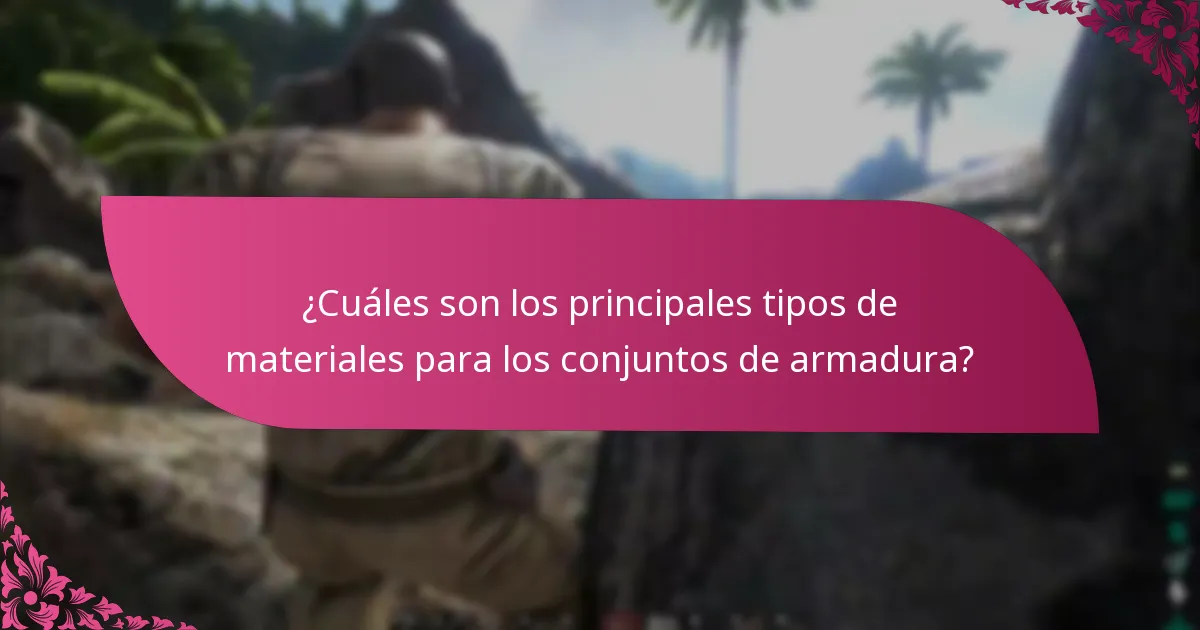 ¿Cuáles conjuntos de armadura son más efectivos en el juego?