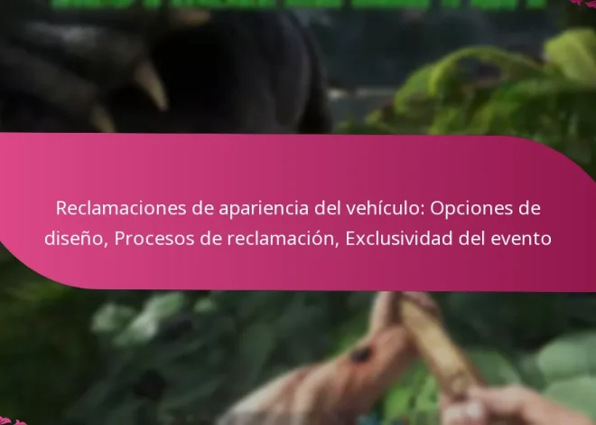 Reclamaciones de apariencia del vehículo: Opciones de diseño, Procesos de reclamación, Exclusividad del evento