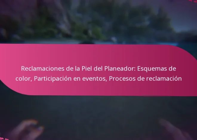 Reclamaciones de la Piel del Planeador: Esquemas de color, Participación en eventos, Procesos de reclamación