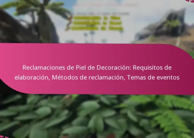 Reclamaciones de Piel de Decoración: Requisitos de elaboración, Métodos de reclamación, Temas de eventos