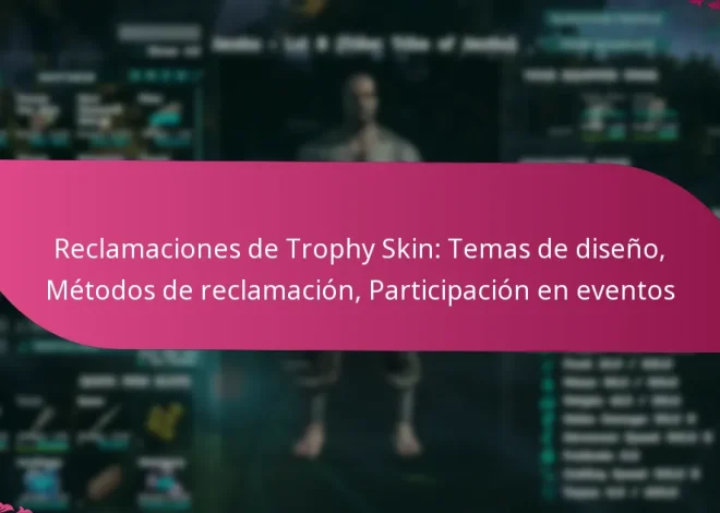 Reclamaciones de Trophy Skin: Temas de diseño, Métodos de reclamación, Participación en eventos