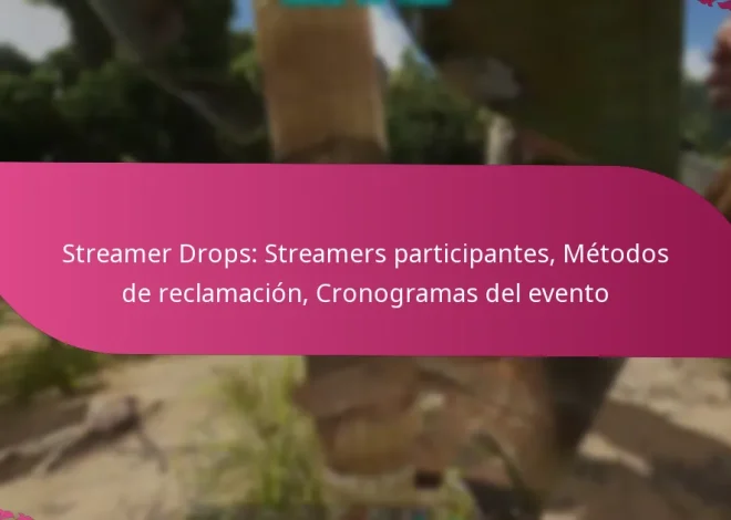 Streamer Drops: Streamers participantes, Métodos de reclamación, Cronogramas del evento