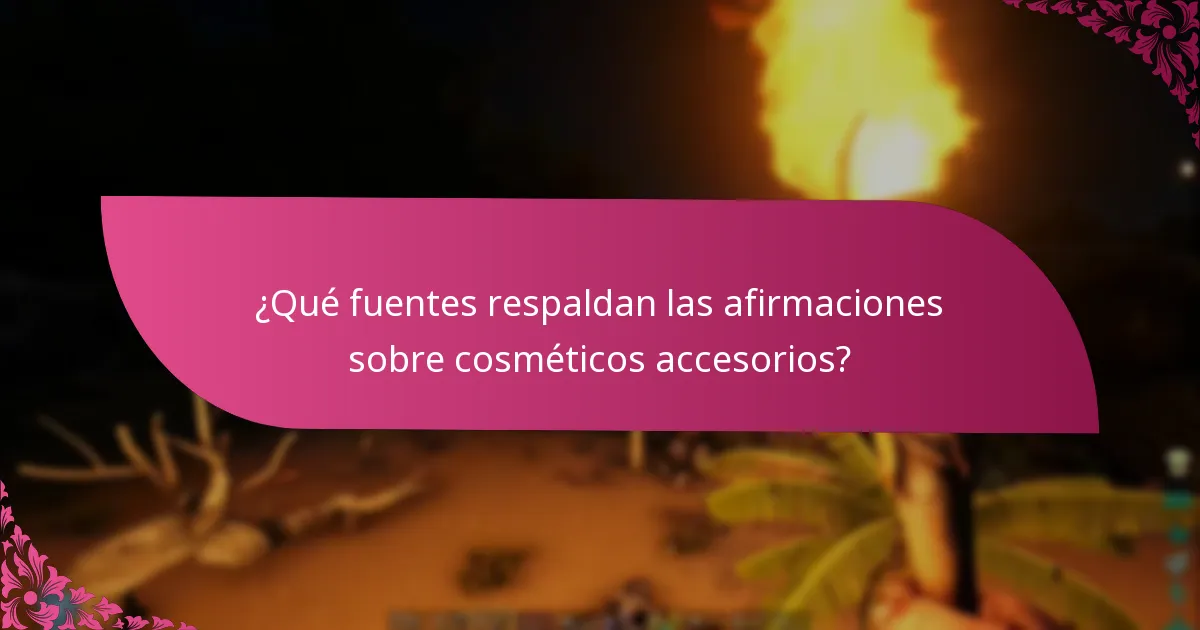 ¿Qué marcas lideran en afirmaciones sobre cosméticos accesorios?